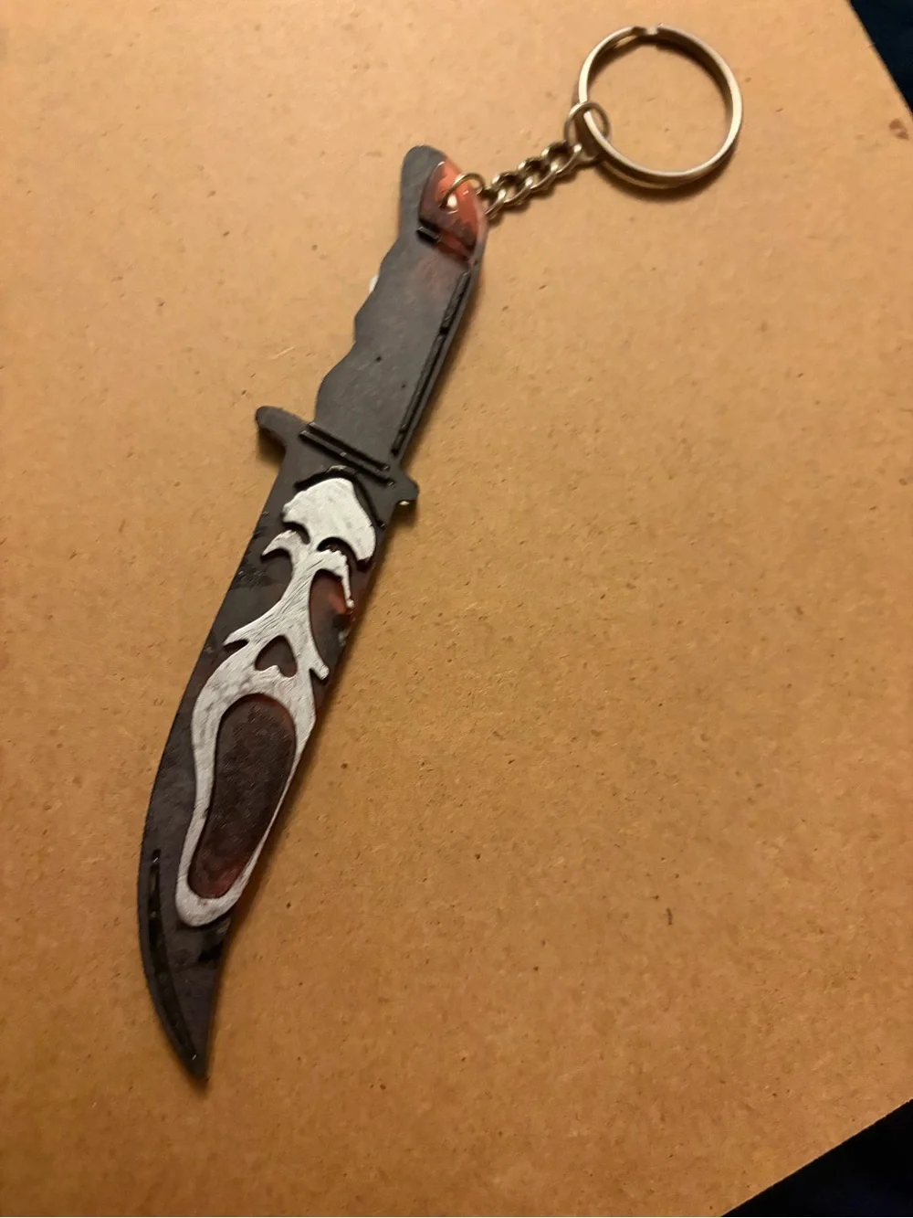 Black and Brown Blade Keychain - Men Accessories